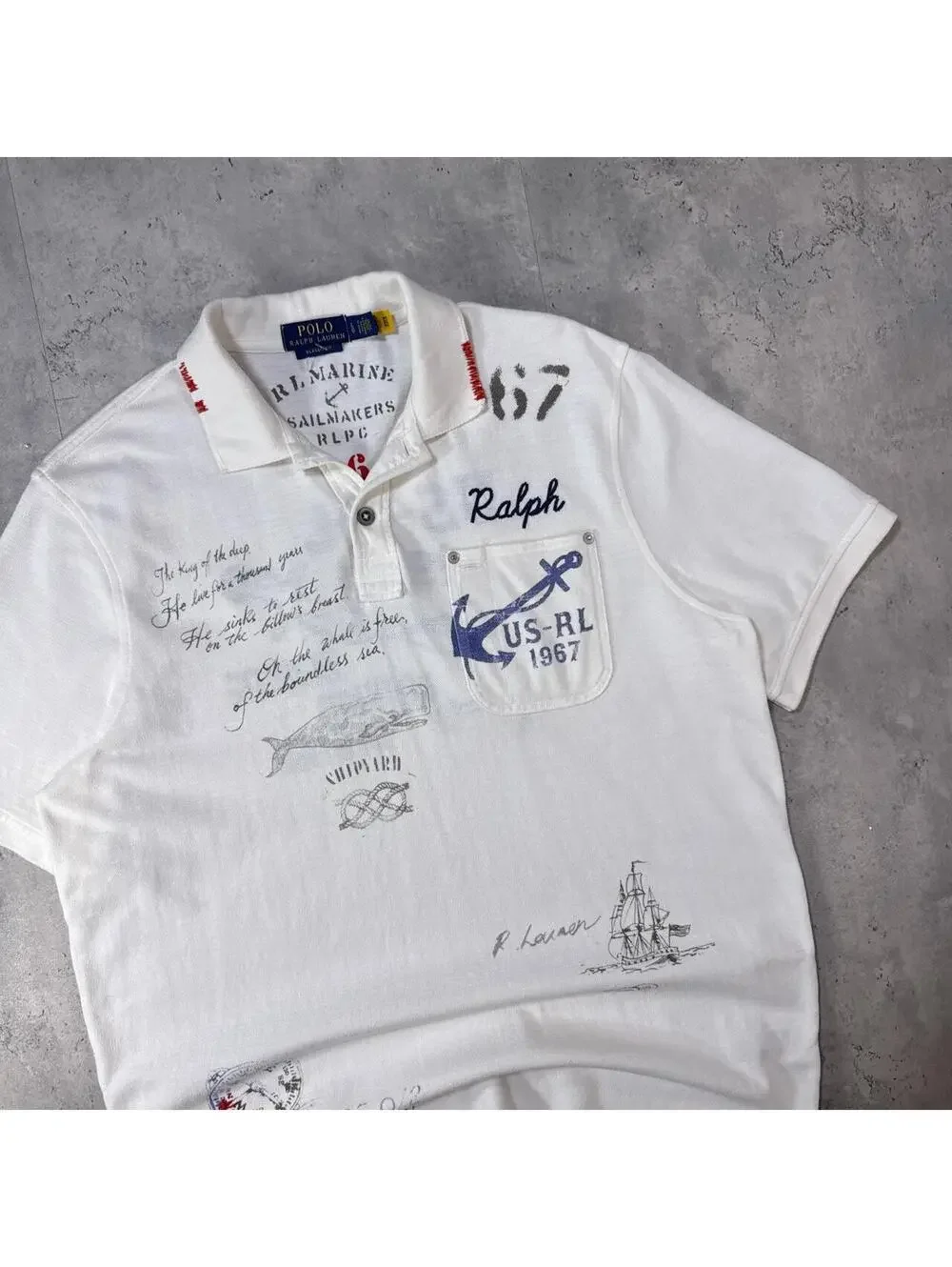Y2K Polo Ralph Lauren 00s US RL Docking Station Polo Shirt